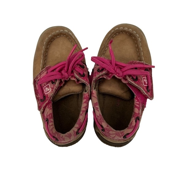 Sperry Pink Leather Intrepid Jr Boat Shoes Size 6 Toddler Girl's - Picture 4 of 8